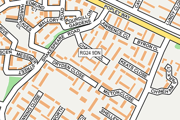 RG24 9DN map - OS OpenMap – Local (Ordnance Survey)