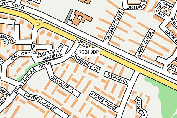 RG24 9DP map - OS OpenMap – Local (Ordnance Survey)