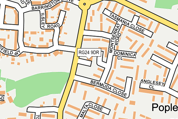 RG24 9DR map - OS OpenMap – Local (Ordnance Survey)