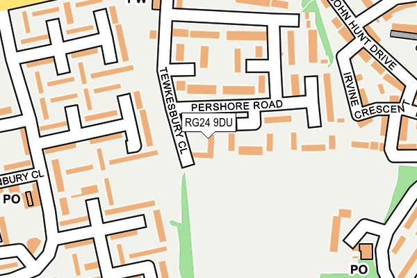 RG24 9DU map - OS OpenMap – Local (Ordnance Survey)