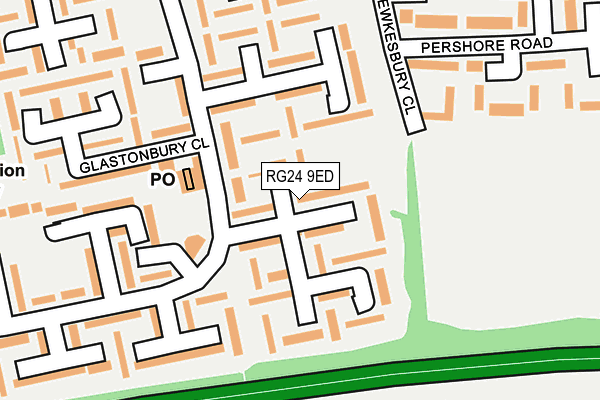 RG24 9ED map - OS OpenMap – Local (Ordnance Survey)