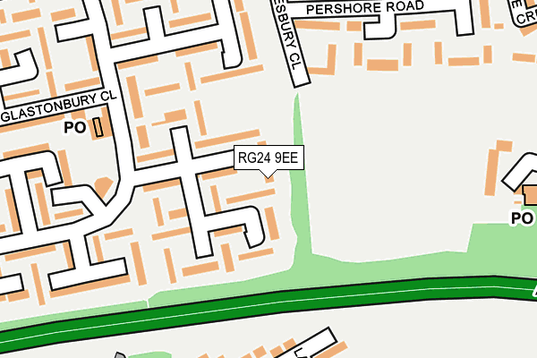 RG24 9EE map - OS OpenMap – Local (Ordnance Survey)