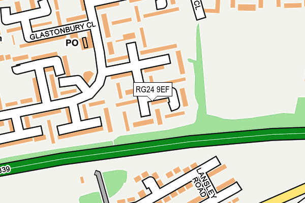 RG24 9EF map - OS OpenMap – Local (Ordnance Survey)