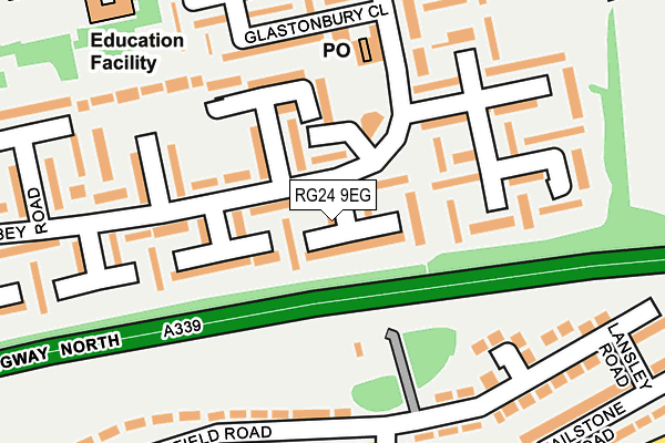 RG24 9EG map - OS OpenMap – Local (Ordnance Survey)