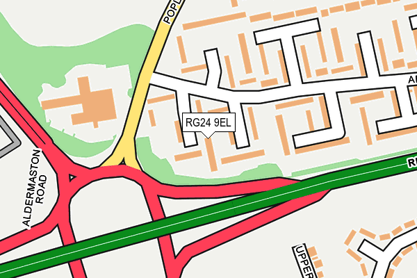 RG24 9EL map - OS OpenMap – Local (Ordnance Survey)