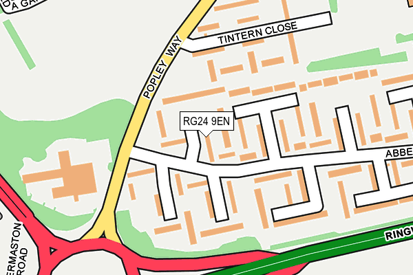 RG24 9EN map - OS OpenMap – Local (Ordnance Survey)