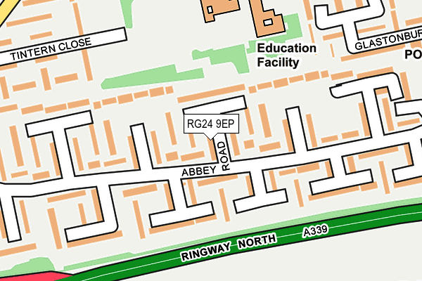 RG24 9EP map - OS OpenMap – Local (Ordnance Survey)