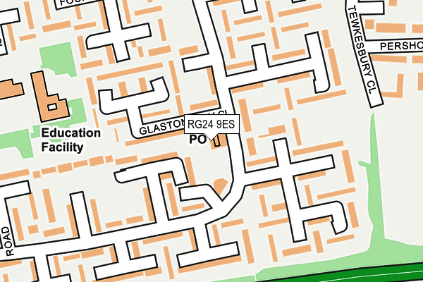 RG24 9ES map - OS OpenMap – Local (Ordnance Survey)