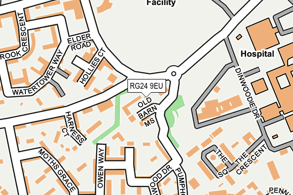 RG24 9EU map - OS OpenMap – Local (Ordnance Survey)