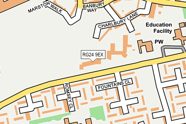 RG24 9EX map - OS OpenMap – Local (Ordnance Survey)