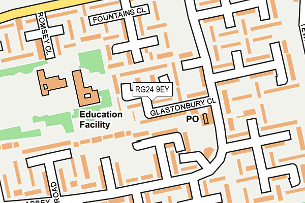 RG24 9EY map - OS OpenMap – Local (Ordnance Survey)