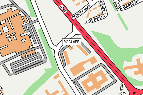 RG24 9FB map - OS OpenMap – Local (Ordnance Survey)