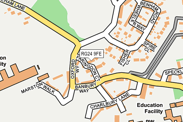 RG24 9FE map - OS OpenMap – Local (Ordnance Survey)