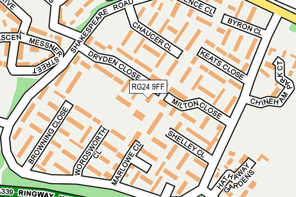 RG24 9FF map - OS OpenMap – Local (Ordnance Survey)