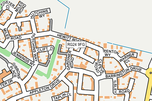 RG24 9FG map - OS OpenMap – Local (Ordnance Survey)