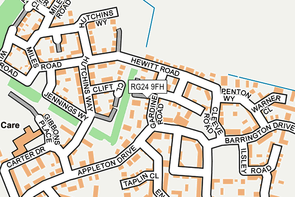 RG24 9FH map - OS OpenMap – Local (Ordnance Survey)