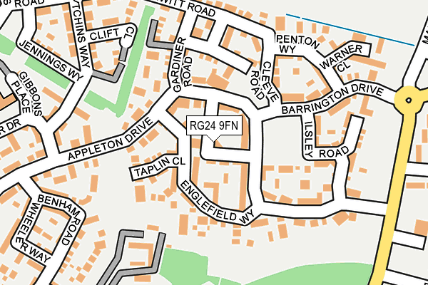 RG24 9FN map - OS OpenMap – Local (Ordnance Survey)