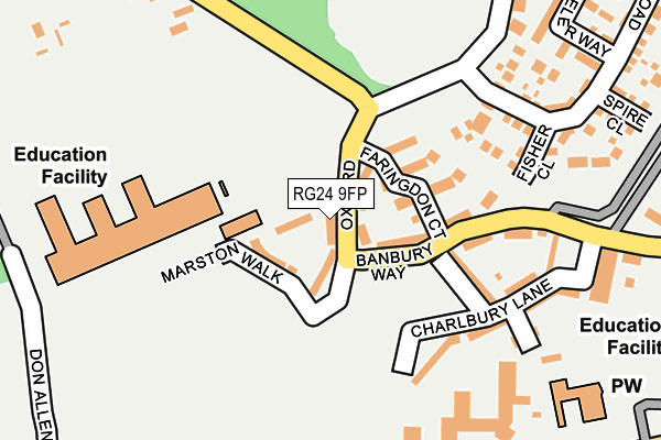 RG24 9FP map - OS OpenMap – Local (Ordnance Survey)