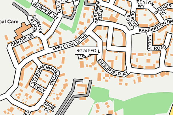 RG24 9FQ map - OS OpenMap – Local (Ordnance Survey)