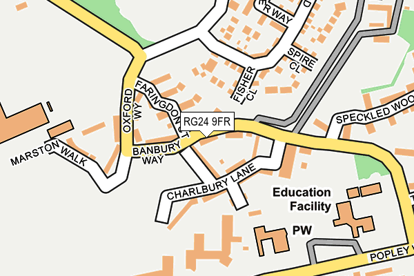 RG24 9FR map - OS OpenMap – Local (Ordnance Survey)