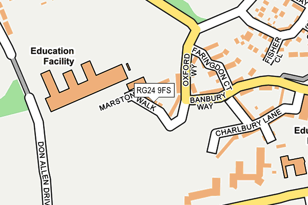 RG24 9FS map - OS OpenMap – Local (Ordnance Survey)