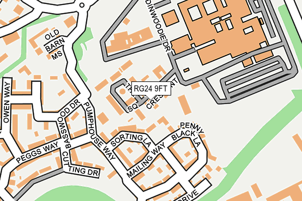 RG24 9FT map - OS OpenMap – Local (Ordnance Survey)