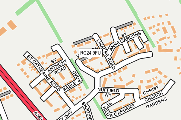 RG24 9FU map - OS OpenMap – Local (Ordnance Survey)