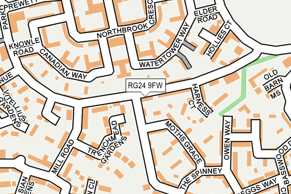 RG24 9FW map - OS OpenMap – Local (Ordnance Survey)