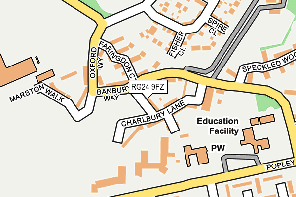 RG24 9FZ map - OS OpenMap – Local (Ordnance Survey)