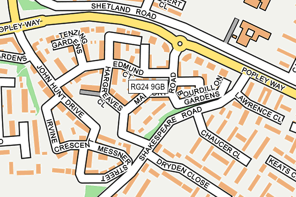 RG24 9GB map - OS OpenMap – Local (Ordnance Survey)