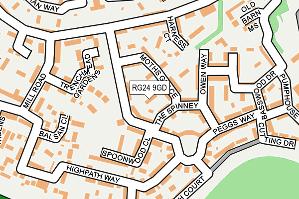 RG24 9GD map - OS OpenMap – Local (Ordnance Survey)