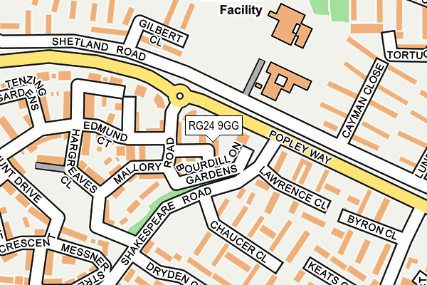 RG24 9GG map - OS OpenMap – Local (Ordnance Survey)