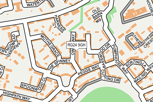 RG24 9GH map - OS OpenMap – Local (Ordnance Survey)