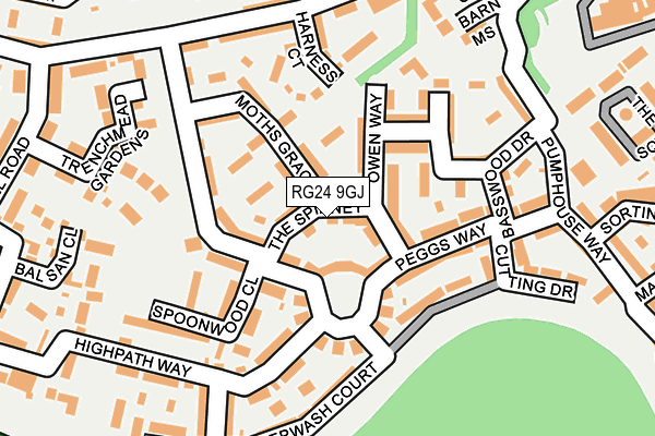 RG24 9GJ map - OS OpenMap – Local (Ordnance Survey)