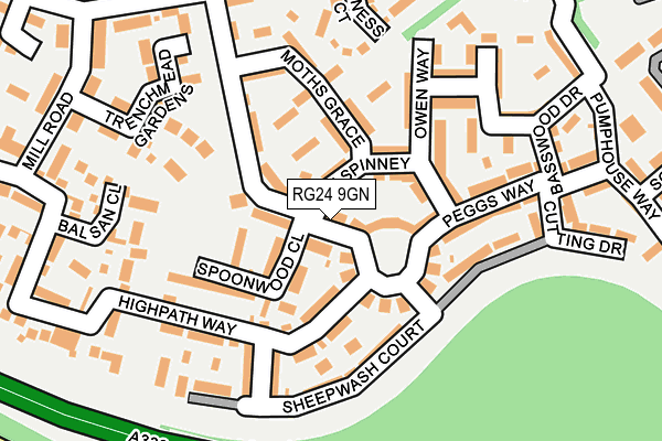 RG24 9GN map - OS OpenMap – Local (Ordnance Survey)
