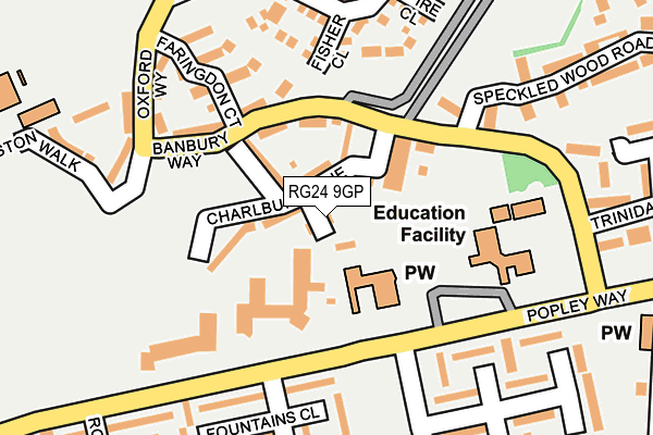 RG24 9GP map - OS OpenMap – Local (Ordnance Survey)