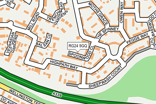 RG24 9GQ map - OS OpenMap – Local (Ordnance Survey)