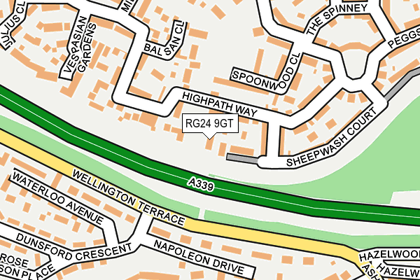 RG24 9GT map - OS OpenMap – Local (Ordnance Survey)