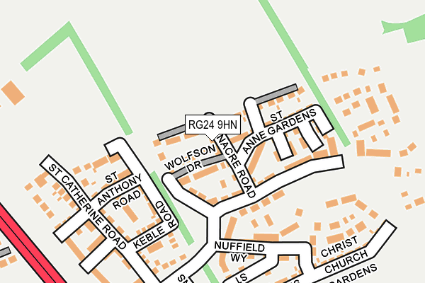 RG24 9HN map - OS OpenMap – Local (Ordnance Survey)