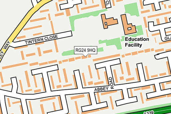 RG24 9HQ map - OS OpenMap – Local (Ordnance Survey)