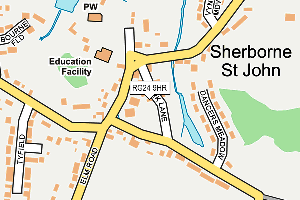 RG24 9HR map - OS OpenMap – Local (Ordnance Survey)