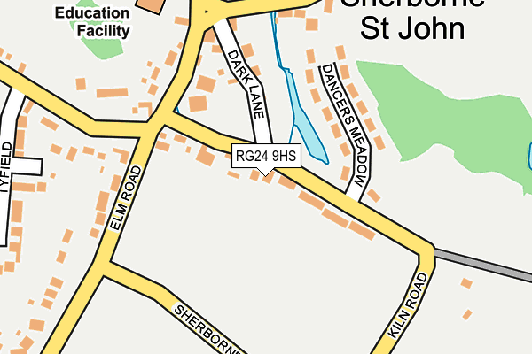 RG24 9HS map - OS OpenMap – Local (Ordnance Survey)