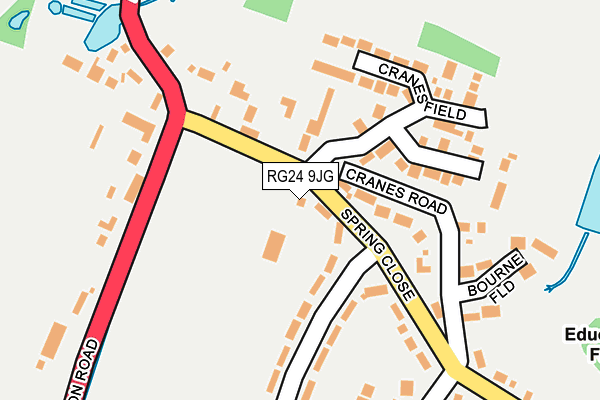 RG24 9JG map - OS OpenMap – Local (Ordnance Survey)