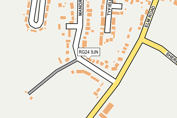 RG24 9JN map - OS OpenMap – Local (Ordnance Survey)