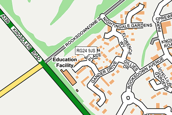 RG24 9JS map - OS OpenMap – Local (Ordnance Survey)