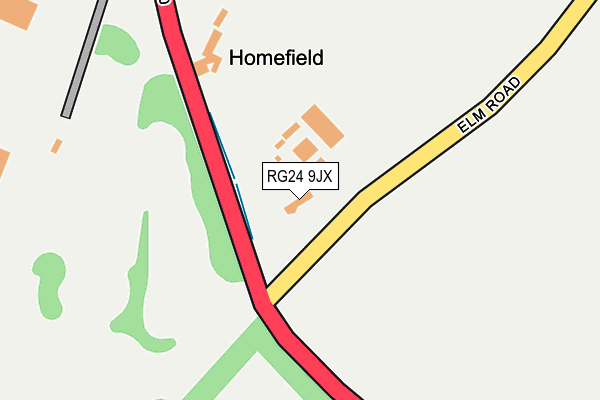 RG24 9JX map - OS OpenMap – Local (Ordnance Survey)