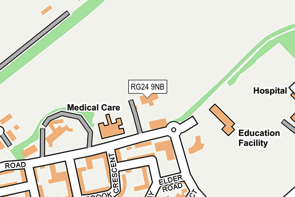 RG24 9NB map - OS OpenMap – Local (Ordnance Survey)