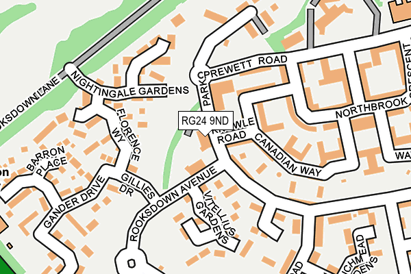 RG24 9ND map - OS OpenMap – Local (Ordnance Survey)