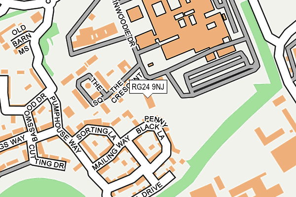 RG24 9NJ map - OS OpenMap – Local (Ordnance Survey)