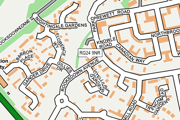 RG24 9NR map - OS OpenMap – Local (Ordnance Survey)